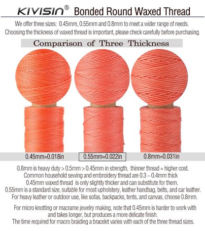 10 Year Popular Assorted Colors Round Waxed Thread (12 Color)