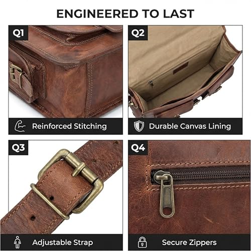 Leather Messenger Bag for Men