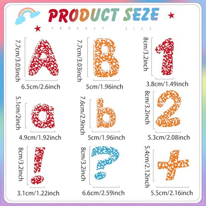 221 Pcs Colorful Composition Bulletin Board Letters for Classroom (221 Count)