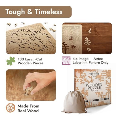 Mind Bending Wooden Jigsaw Puzzle (130 Count)