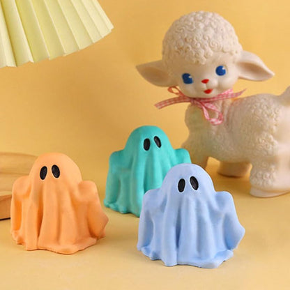 Halloween Ghost Candle Silicone Mold DIY 3D Scented Candle Making Wax Mould Gypsum Ornament Resin Soap Chocolate Mold Home Decor