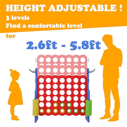 Height Adjustable Giant 4 in a Row Connect Game
