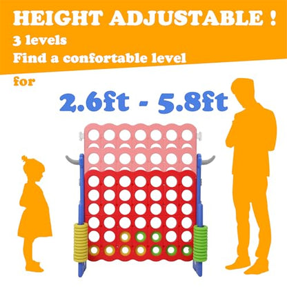 Height Adjustable Giant 4 in a Row Connect Game