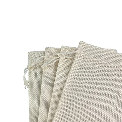 Pack of 25 Burlap Gift Bags with Drawstring Linen Jewelry Pouches Wedding Hessian Jute Bags for Birthday and Treat Pouches Party Wedding Favors Gift