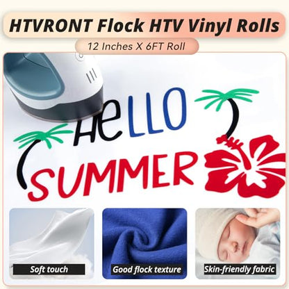 White Flock HTV Vinyl