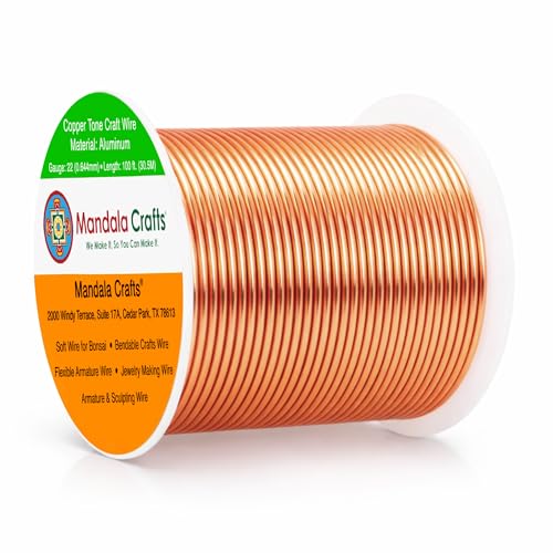 22 Gauge Copper Tone Anodized Aluminum Craft Wire (100 Foot)