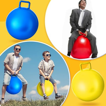 3 Pcs 31 Inch Bouncing Ball with Handle (3 Count)