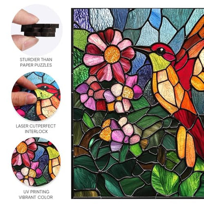 Wooden Puzzle for Adults Hummingbird 200 Piece Jigsaw Puzzle (200 Count)