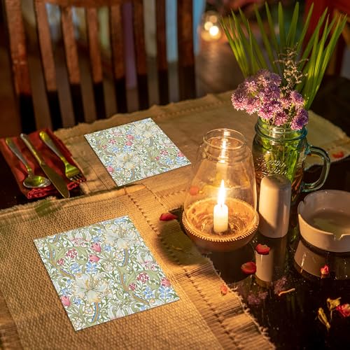 40 Count Vintage Floral Paper Napkins