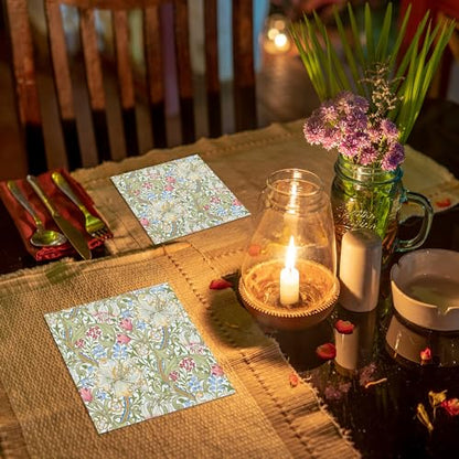 40 Count Vintage Floral Paper Napkins