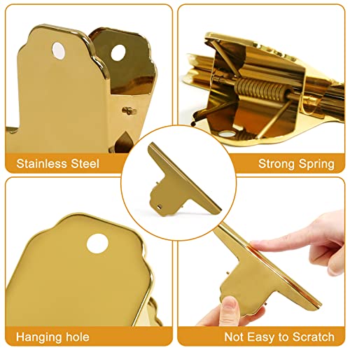 Gold Metal Bulldog Paper Clips (3 Count)