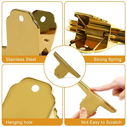 Gold Metal Bulldog Paper Clips (3 Count)