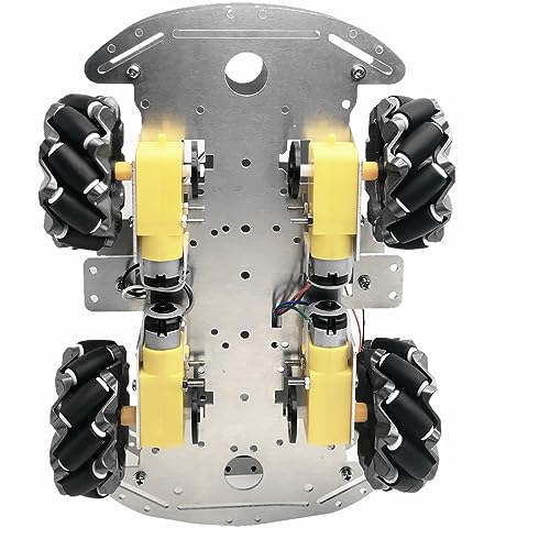 DIY Mecanum Wheel Robot Kit Parts 4WD Omnidirectional Wheels Smart Robot Car Chassis Kit Robotics Accessory for Adult Age 15+ (8 Count)