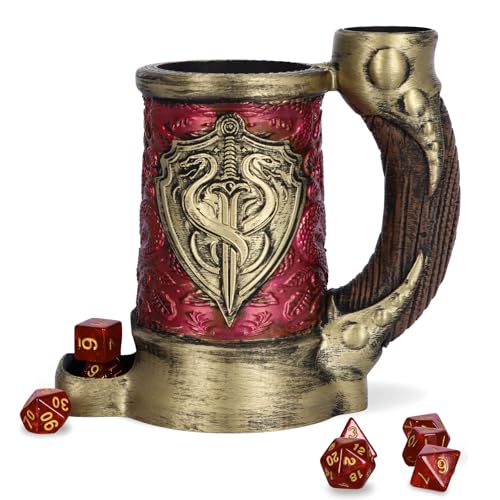 Dice Tower Mug DND Dice Rolling Tower with 7 PCS Dice Set