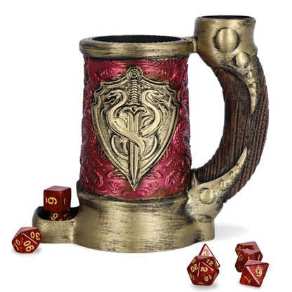 Dice Tower Mug DND Dice Rolling Tower with 7 PCS Dice Set