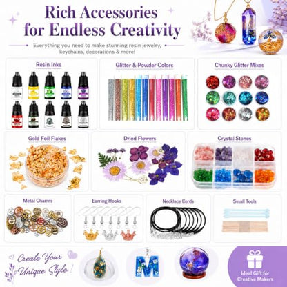 Resin Kit 3 Tier Storage Box Jewelry Making Kit with Molds (125 Count)