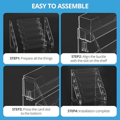 5 Tier Acrylic Card Display Stand (2 Count)