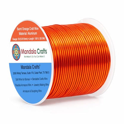 20 Gauge Burnt Orange Anodized Aluminum Craft Wire