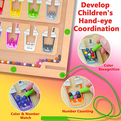 Magnetic Color and Number Maze