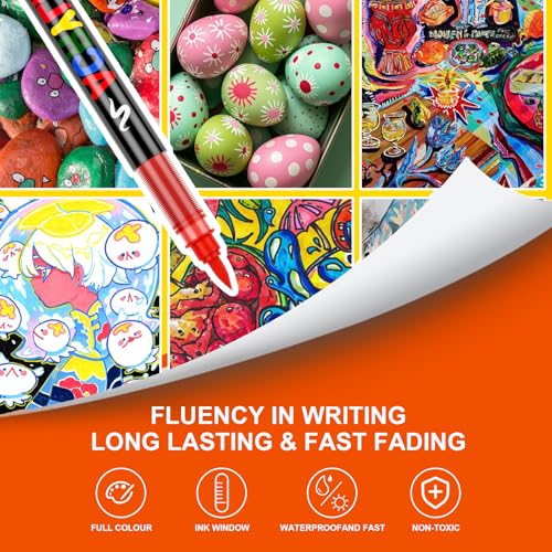 Acrylic Paint Markers for Coloring 360 Colors with 30% More Ink (360 Count)