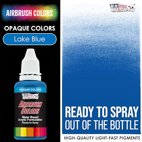 Opaque Lake Blue Acrylic Airbrush Paint