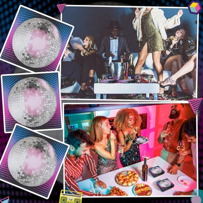 Disco Ball Cocktail Paper Napkins 6.5 x 6.5 Inches (60 Count)