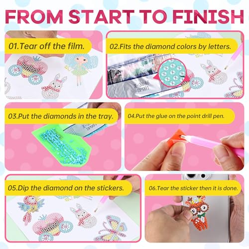 Girls Diamond Painting Kits for Kids (3.84 Ounce)