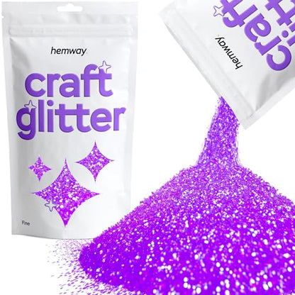 Craft Glitter Fluorescent Purple 100g Fine Glitter (3.5 Ounce)