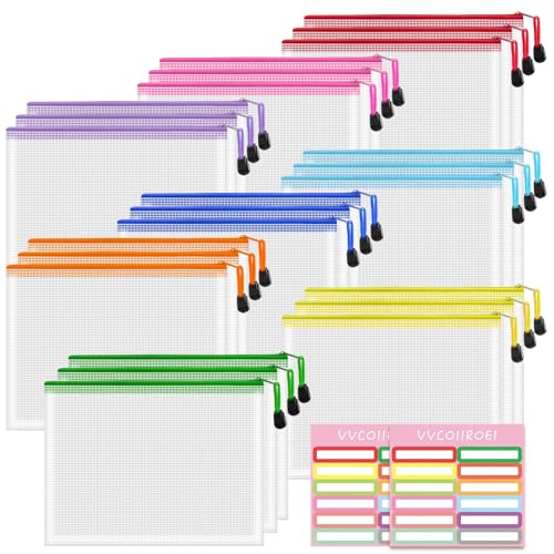 24pcs Mesh Zipper Pouch Bags Small (24 Count)