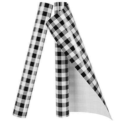 Black White Buffalo Plaid HTV Vinyl 12 inch x 10 ft