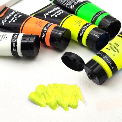Fluorescent Yellow Acrylic Paint 120ml (4.05 Fl Oz)