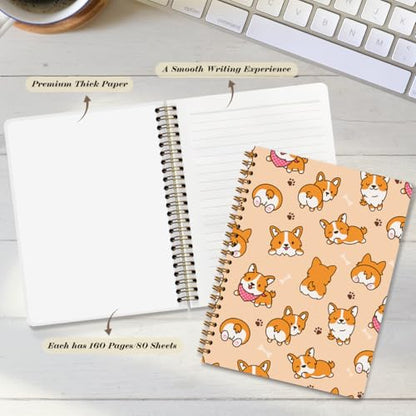 Corgi Spiral Notebooks