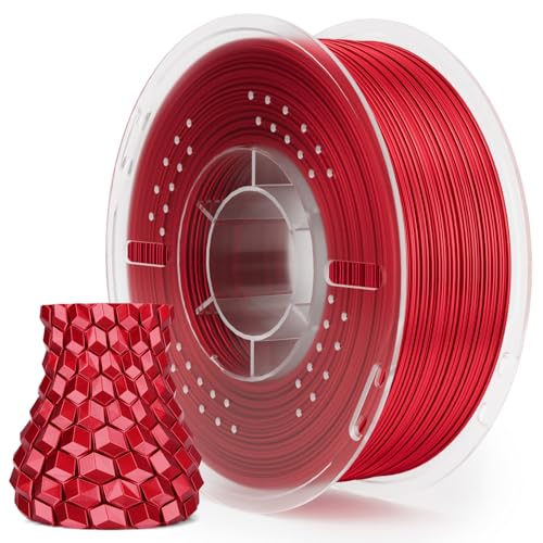 Silk PLA 3D Printer Filament 1.75mm True Red 1KG (35.274 Ounce)