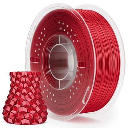 Silk PLA 3D Printer Filament 1.75mm True Red 1KG (35.274 Ounce)