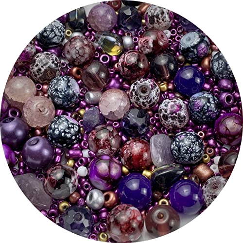 Assorted Glass Resin Beads Multi Size Colors Smooth Cracked Gravel Millet Spacer Beads for Bracelets Necklace Earring DIY Jewelry Making Craft