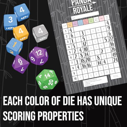 Panda Royale an Energetic dice Game for 10 Players (106 Count)