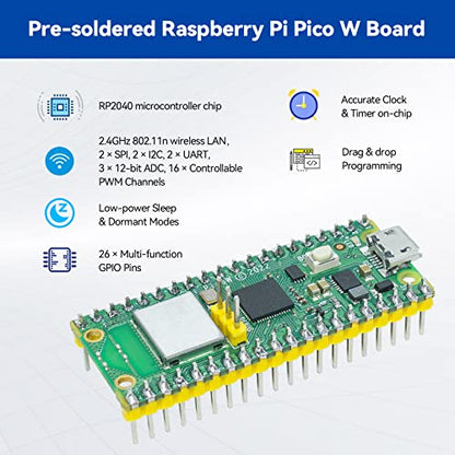 Raspberry Pi Pico W Ultimate Starter Kit with Online Tutorials