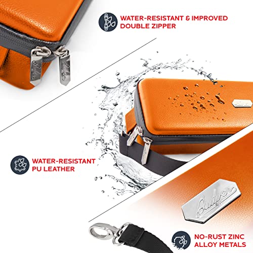 Orange Bolt Card Carrying Case fits Pokemon Cards and other TCG Games