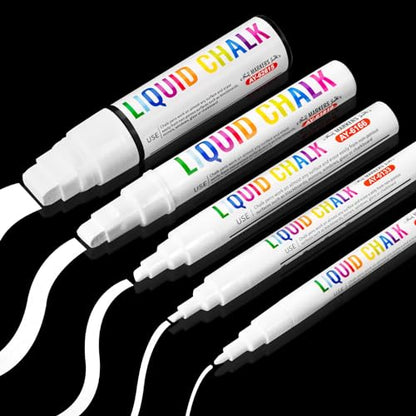 White Chalk Markers (5 Count)