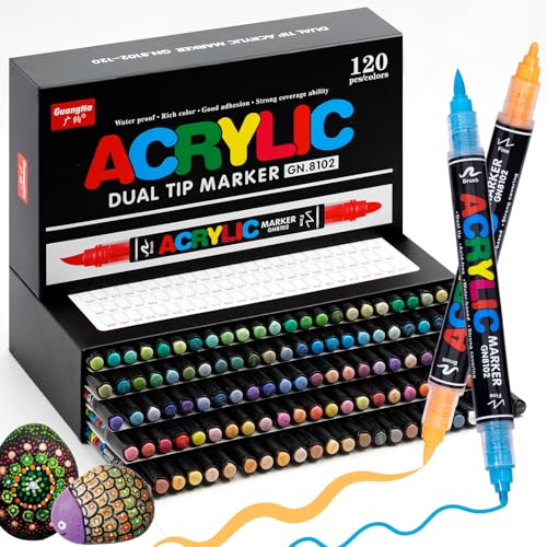120 Colors Acrylic Paint Markers (168 Count)