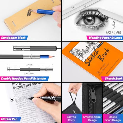 81 Pack Art Supplies for Adults (81 Count)