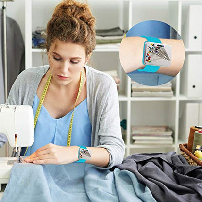 Magnetic Wrist Sewing Pincushion with 100 Pcs 1.5" Pins