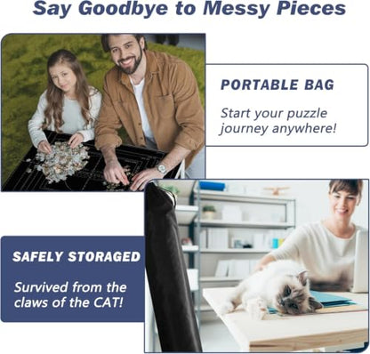 Jigsaw Puzzle Board Roll Up Mats Games Saver Portable Keeper Storage Magic Holder Matt Rollup 2000 1000 500 300 Pieces Accessories Christmas Ideas for Adults Toddler Teens Boys Girls New Home Gifts