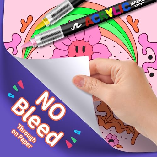 Acrylic Paint Markers Brush Tip (168 Count)