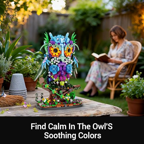 Flower Owl Building Sets for Adults Women