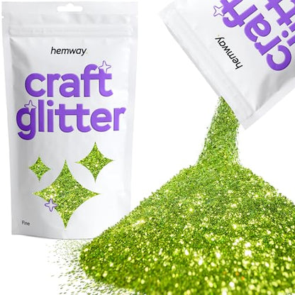 Craft Glitter Lime Green 100g Fine Glitter (3.5 Ounce)