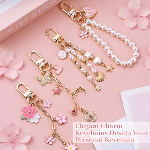 Pink 680PCS Keychain Making Kit DIY Crafts