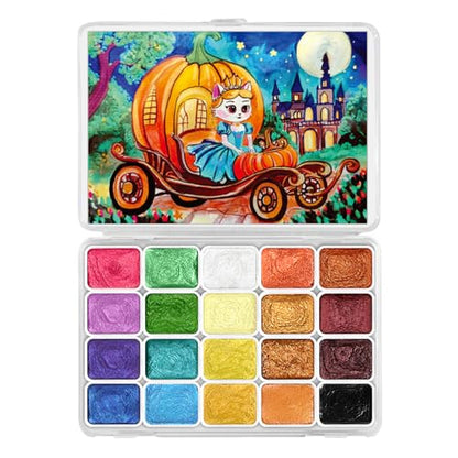 Mini Glitter Watercolor Paint Set (20 Count)