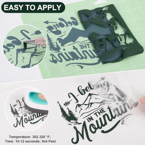 Dark Green Heat Transfer Vinyl Roll 12" x12ft Matte HTV Vinyl