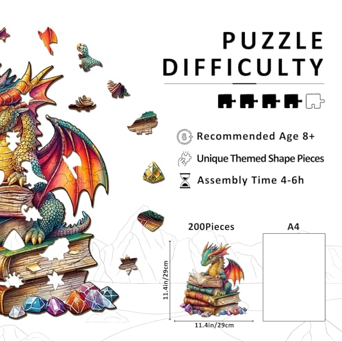 Wooden Puzzles for Adults (200 Count)